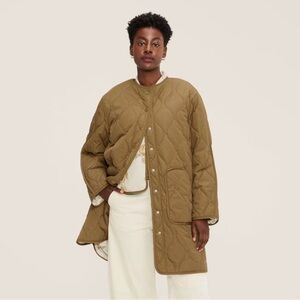 Woolrich Women's Quilted Jacket and Floral Vest Olive L